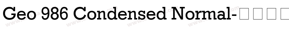 Geo 986 Condensed Normal字体转换
